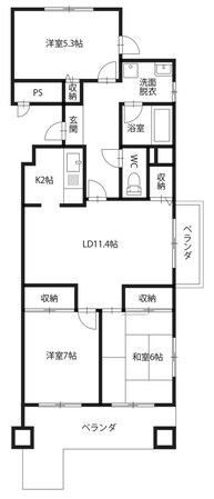 プラージュ橘の物件間取画像